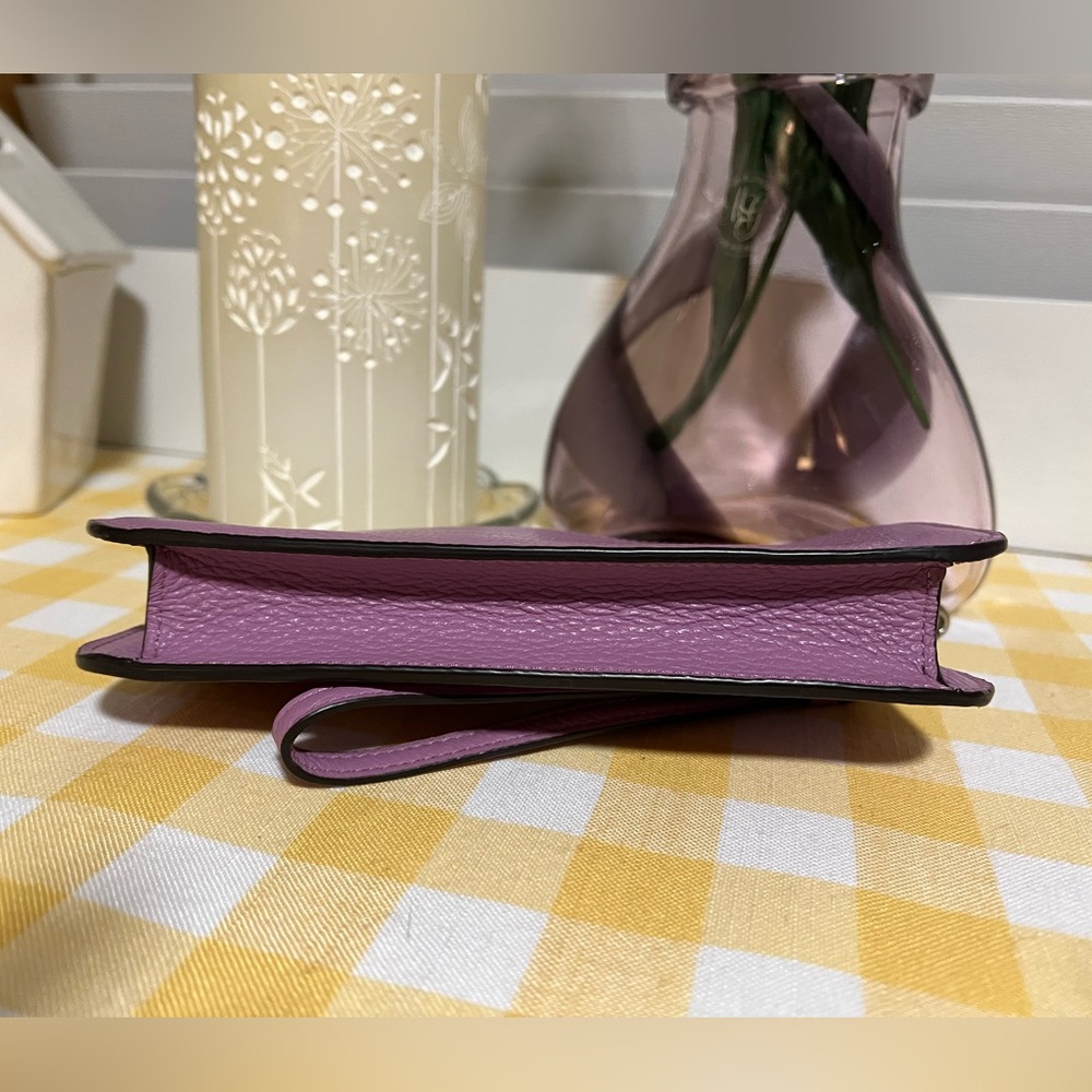 Coach Orchid Originals Pebble Leather Wristlet - Picture 5 of 9